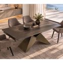 Masa Extensibila cu Blat Ceramic Ruginiu, DIAMOND 180-260cm
