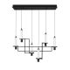 Pendule, Lustre suspendate - Lustra suspendata LED metal negru cu sticla, LUMIEN