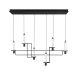 Pendule, Lustre suspendate - Lustra suspendata LED metal negru cu sticla, LUMIEN