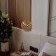 Pendule, Lustre suspendate - Pendul LED metal negru cu sticla champagne, HALLEY