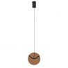 Pendul LED metal negru cu sticla champagne, HALLEY