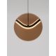 Pendule, Lustre suspendate - Pendul LED metal negru cu sticla champagne, HALLEY