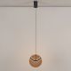 Pendule, Lustre suspendate - Pendul LED metal negru cu sticla champagne, HALLEY