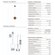 Pendule, Lustre suspendate - Pendul LED metal negru cu sticla champagne, HALLEY