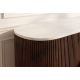 Comode - Comoda design retro Gatsby 140m, lemn maro cu marmura alba