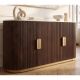 Comode - Comoda design retro Gatsby 140m, lemn maro cu marmura alba