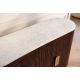 Comode - Comoda design retro Gatsby 140m, lemn maro cu marmura alba