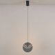 Pendule, Lustre suspendate - Pendul LED metal negru cu sticla fumurie, HALLEY