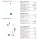Pendule, Lustre suspendate - Pendul LED metal negru cu sticla fumurie, HALLEY