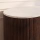 Comode - Comoda design retro Gatsby 120m, lemn maro cu marmura alba