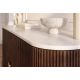 Comode - Comoda design retro Gatsby 120m, lemn maro cu marmura alba