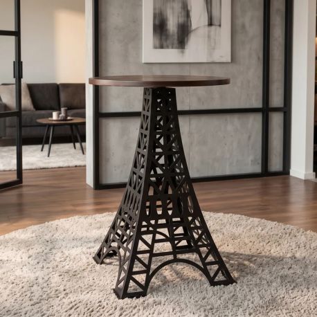 Mese Bar - Masa de bar cu baza metalica design Turnul Eiffel, PARIS LOFT 105cm