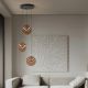 Pendule, Lustre suspendate - Lustra cu 3 pendule LED metal negru cu sticla champagne, HALLEY