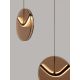 Pendule, Lustre suspendate - Lustra cu 3 pendule LED metal negru cu sticla champagne, HALLEY
