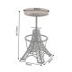 Scaune Bar - Set 2 scaune de bar cu baza metalica design Turnul Eiffel, PARIS LOFT