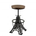 Set 2 scaune de bar cu baza metalica design Turnul Eiffel, PARIS LOFT