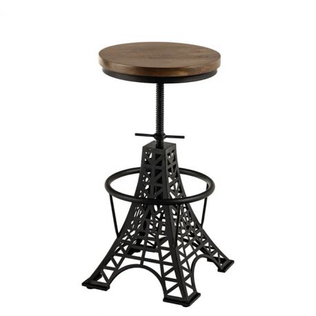 Scaune Bar - Set 2 scaune de bar cu baza metalica design Turnul Eiffel, PARIS LOFT