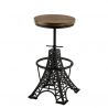 Set 2 scaune de bar cu baza metalica design Turnul Eiffel, PARIS LOFT