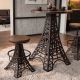 Scaune Bar - Set 2 scaune de bar cu baza metalica design Turnul Eiffel, PARIS LOFT