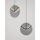 Pendule, Lustre suspendate - Lustra cu 3 pendule LED metal negru cu sticla fumurie, HALLEY