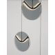 Pendule, Lustre suspendate - Lustra cu 3 pendule LED metal negru cu sticla fumurie, HALLEY