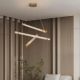 Pendule, Lustre suspendate - Lustra LED 3000K suspendata design liniar PHEME auriu periat