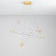 Pendule, Lustre suspendate - Lustra LED 3000K suspendata design liniar PHEME auriu periat