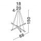 Pendule, Lustre suspendate - Lustra LED 3000K suspendata design liniar PHEME auriu periat