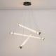 Pendule, Lustre suspendate - Lustra LED 3000K suspendata design liniar PHEME nickel satinat