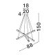 Pendule, Lustre suspendate - Lustra LED 3000K suspendata design liniar PHEME nickel satinat