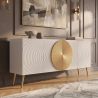 Comoda din lemn texturat alb si auriu AURUM 180cm