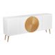 Comode - Comoda din lemn texturat alb si auriu AURUM 180cm