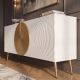 Comode - Comoda din lemn texturat alb si auriu AURUM 180cm