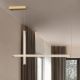 Pendule, Lustre suspendate - Lustra LED 3000K suspendata design liniar PHEME auriu periat