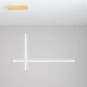 Lustra LED 3000K suspendata design liniar PHEME auriu periat