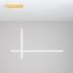 Lustra LED 3000K suspendata design liniar PHEME auriu periat