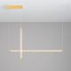 Pendule, Lustre suspendate - Lustra LED 3000K suspendata design liniar PHEME auriu periat