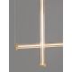 Pendule, Lustre suspendate - Lustra LED 3000K suspendata design liniar PHEME auriu periat
