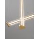 Pendule, Lustre suspendate - Lustra LED 3000K suspendata design liniar PHEME auriu periat