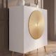 Comode - Comoda din lemn texturat alb si auriu AURUM 120cm