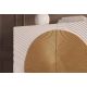 Comode - Comoda din lemn texturat alb si auriu AURUM 120cm