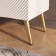 Comode - Comoda din lemn texturat alb si auriu AURUM 120cm