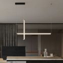 Lustra LED 3000K suspendata design liniar PHEME nickel satinat