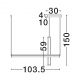 Pendule, Lustre suspendate - Lustra LED 3000K suspendata design liniar PHEME nickel satinat