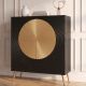 Comode - Comoda din lemn texturat negru si auriu AURUM 120cm