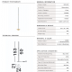 Lampadare - Lampadar, Lampa de podea LED 3000K PHEME auriu periat