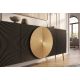 Comode - Comoda din lemn texturat negru si auriu AURUM 180cm