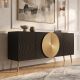 Comode - Comoda din lemn texturat negru si auriu AURUM 180cm