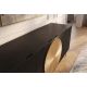 Comode - Comoda din lemn texturat negru si auriu AURUM 180cm