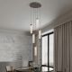 Lustra tavan cu pendule LED ZELON, alama antic